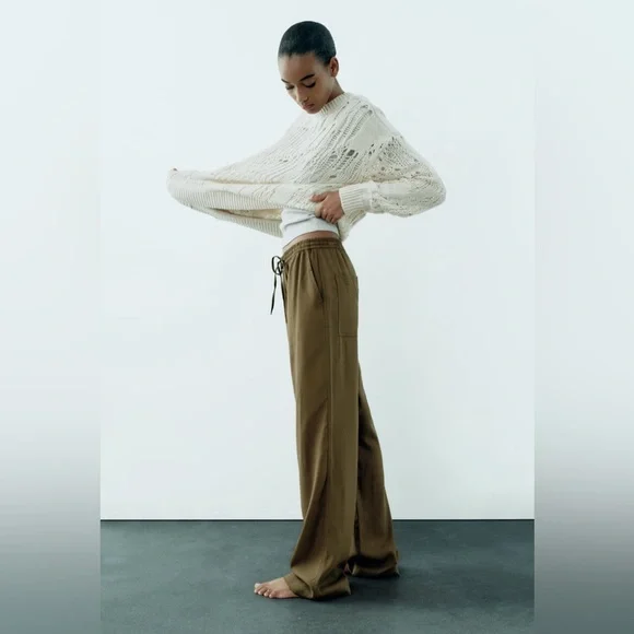 (#56)ZARA Straight Leg Pants - Picture 4 of 10